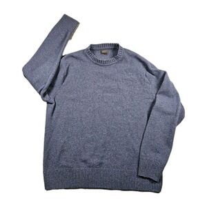 J.Crew XL Merino Wool Blend Crewneck Sweater Navy Donegal Knit Heathered